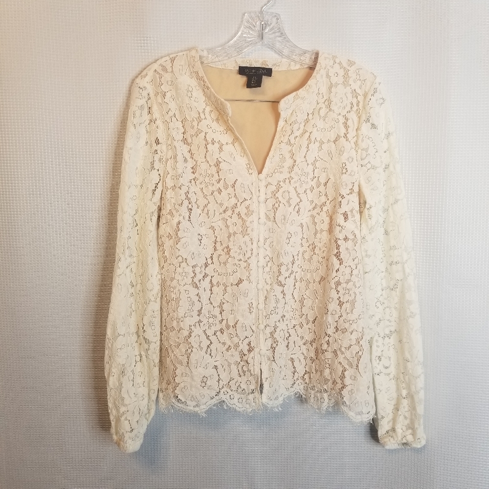 Rachel Zoë lace button down long sleeve